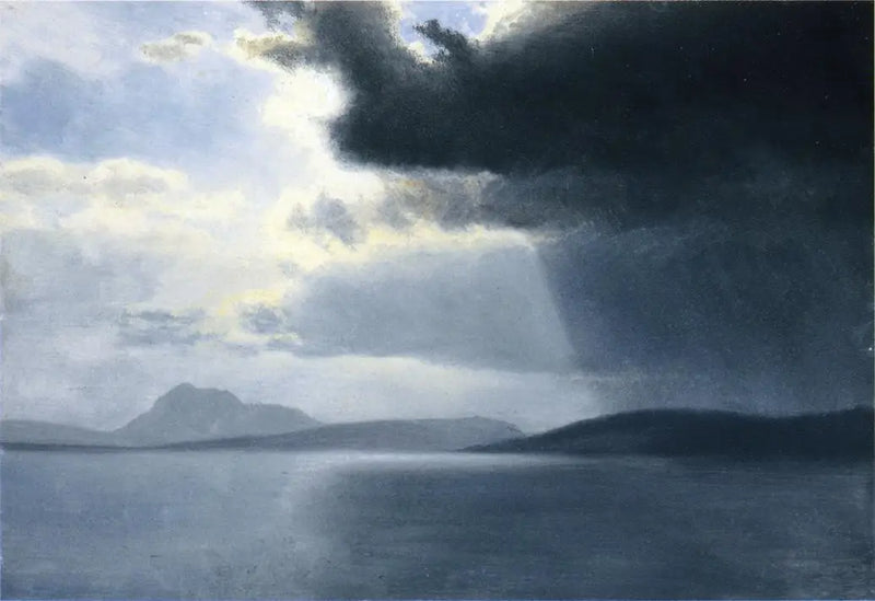 Orage imminent sur le fleuve Hudson - Albert Bierstadt