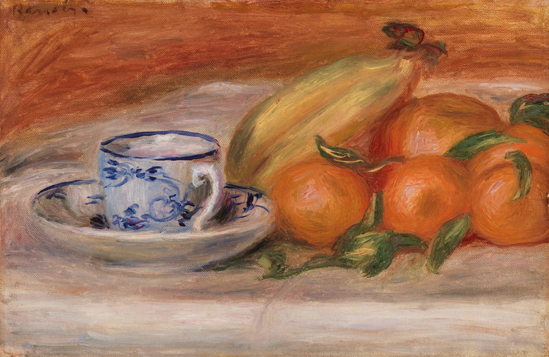 Oranges, bananes et tasse de thé (Oranges, bananes et tasse de thé) - Pierre-Auguste Renoir