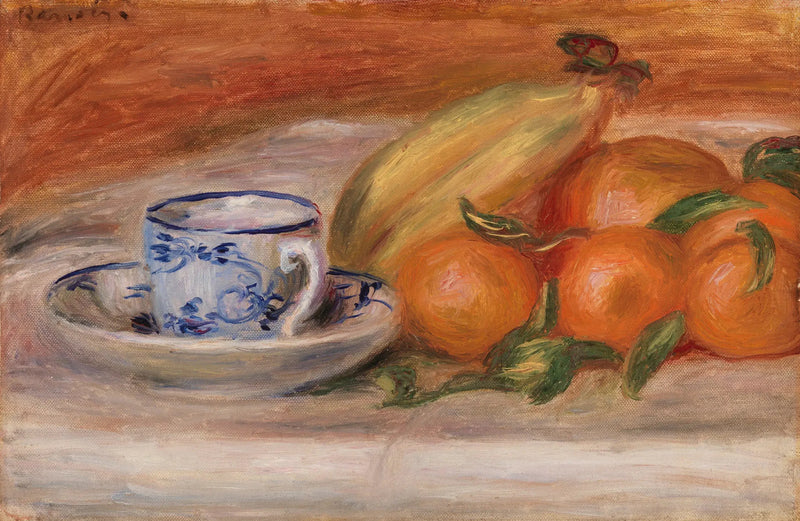Oranges, bananes et tasse de thé (Oranges, bananes et tasse de thé) - Pierre-Auguste Renoir