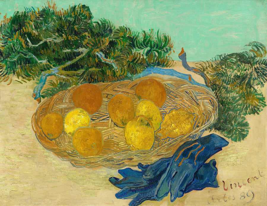 Oranges, citrons et gants bleus, F502 – Van Gogh