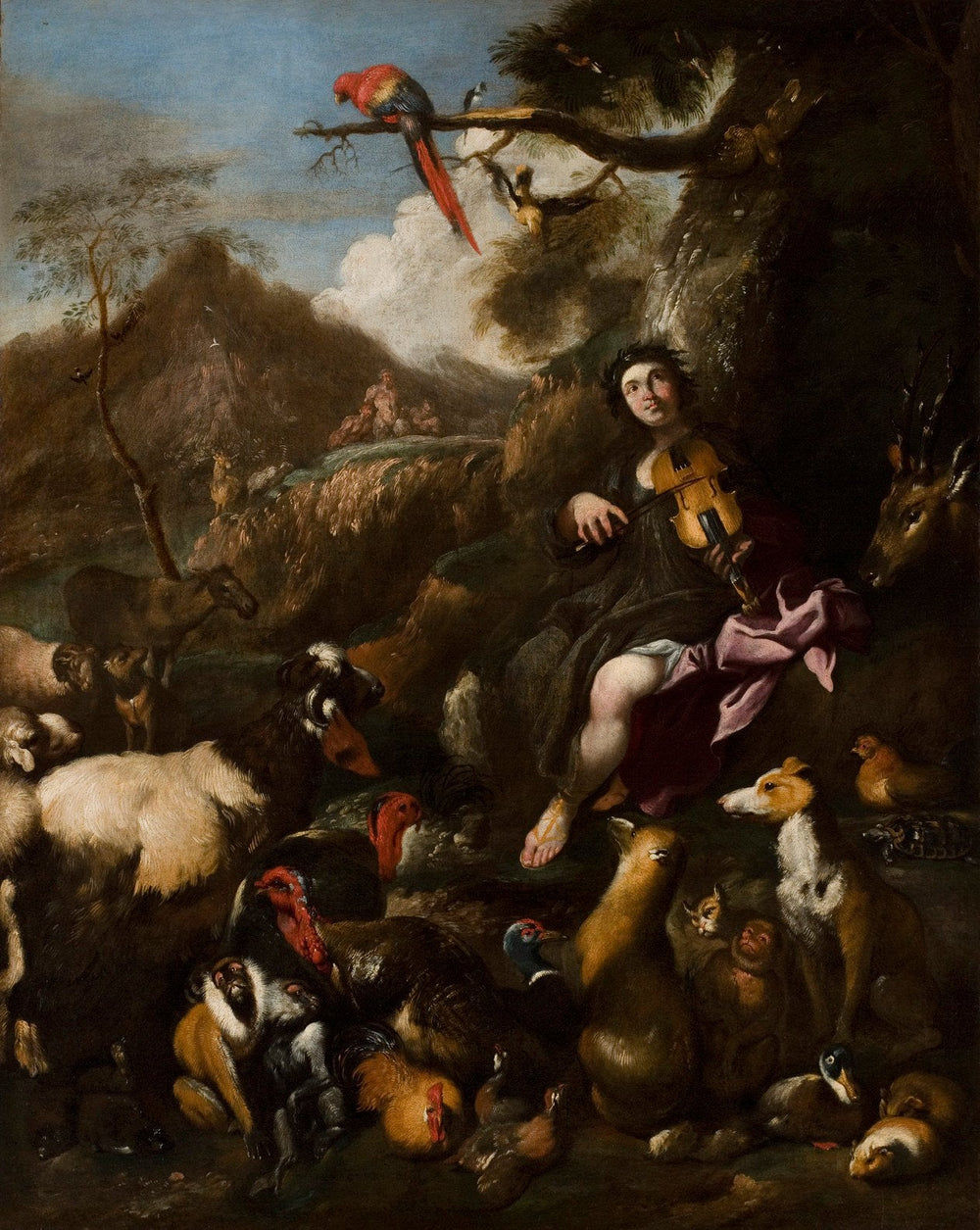 Orphée chantant aux animaux - Giovanni Benedetto Castiglione