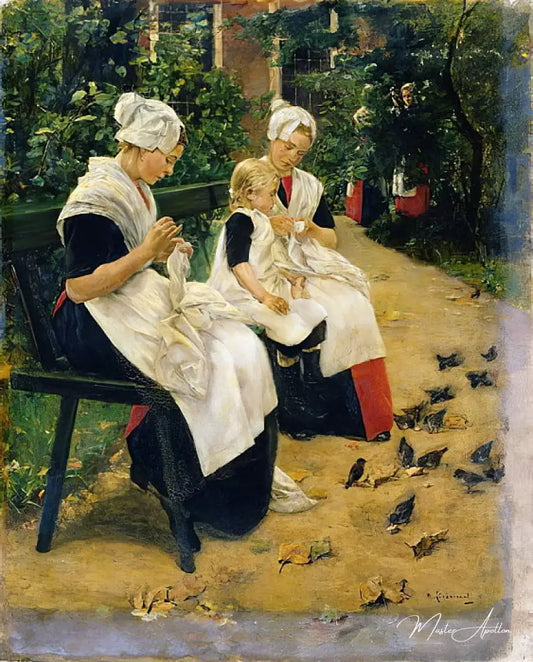 Orphelins d'Amsterdam dans le jardin - Max Liebermann - Reproductions de tableaux et peintures haut de gamme