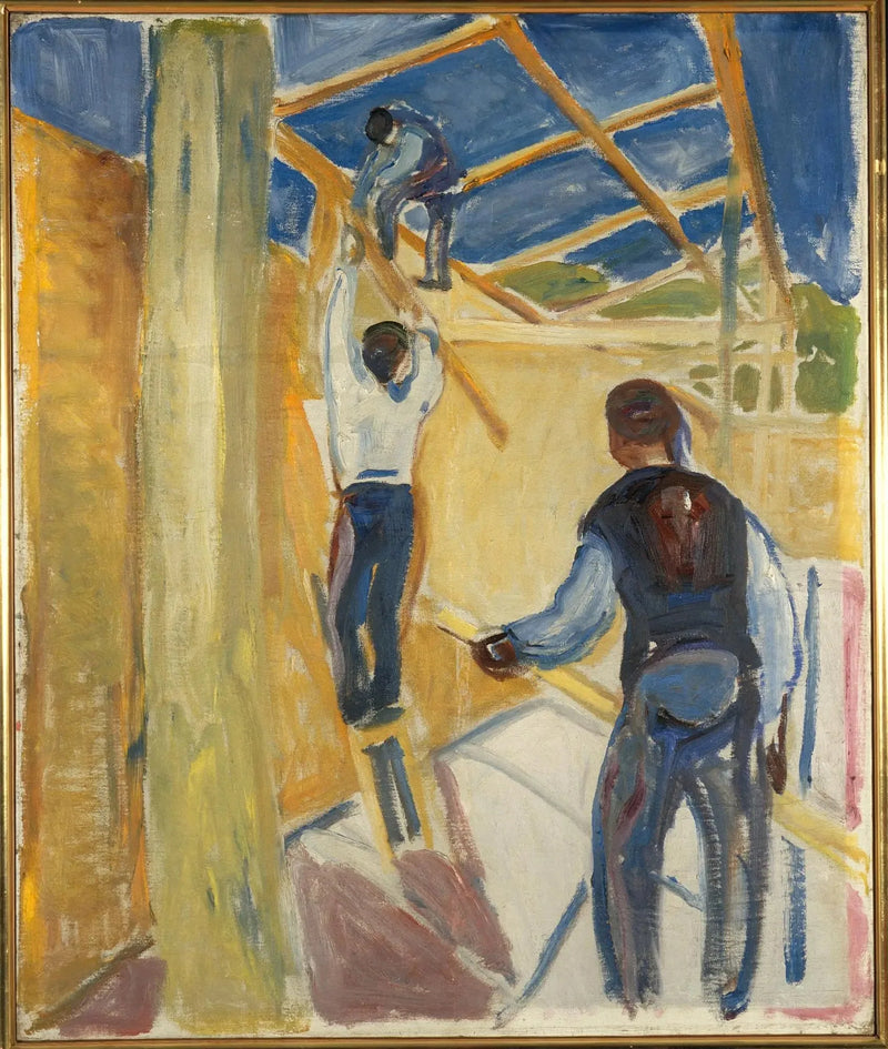 Ouvriers du bâtiment dans le studio - Edvard Munch