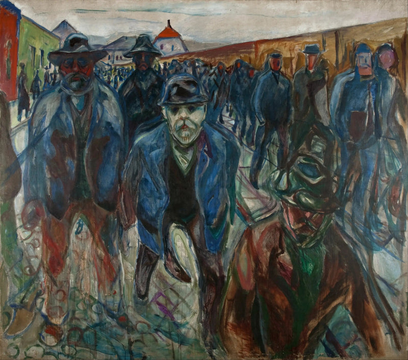 Ouvriers sur le chemin du retour - Edvard Munch