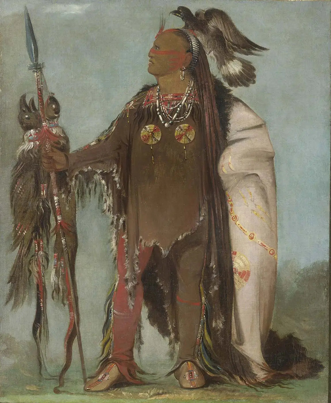 Pa-rís-ka-róo-pa Deux corbeaux un chef de bande - George Catlin - Alpha Reproduction