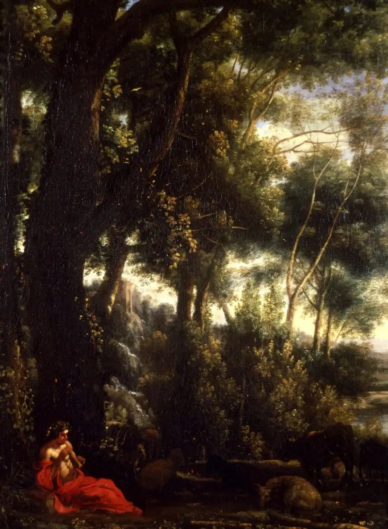 Paesaggio con pastore che suona il flauto - Claude Lorrain