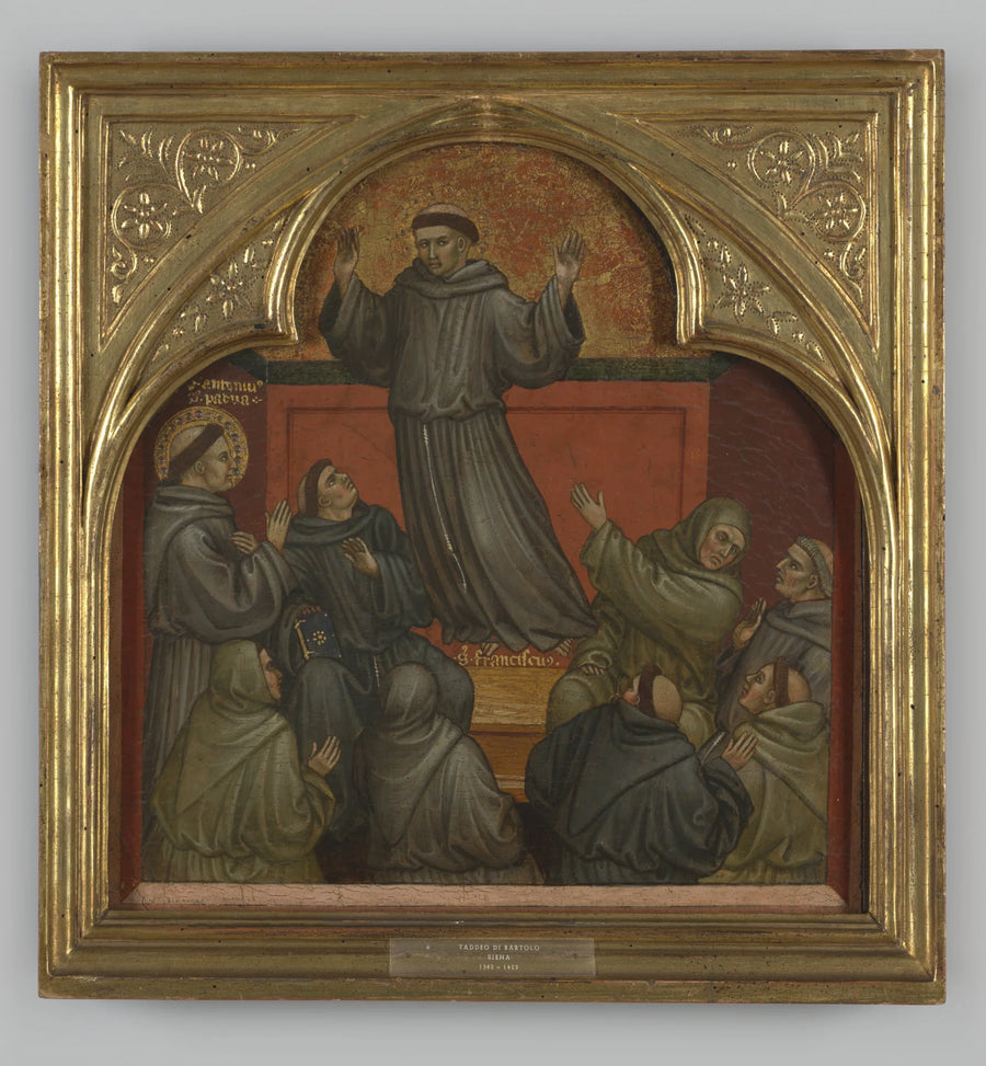 Paneelschildering "Wonder van de H. Franciscus" op hout door Taddeo di Bartolo, 1403. Siena - Taddeo di Bartolo