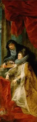 Panneau droit du retable d'Ildefonse (Isabelle avec Élisabeth de Hongrie) - Peter Paul Rubens
