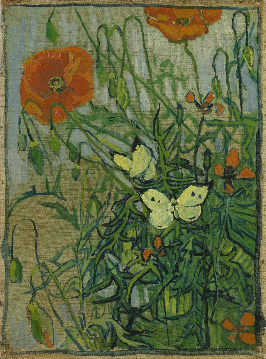 Papillons et coquelicots - Vincent van Gogh