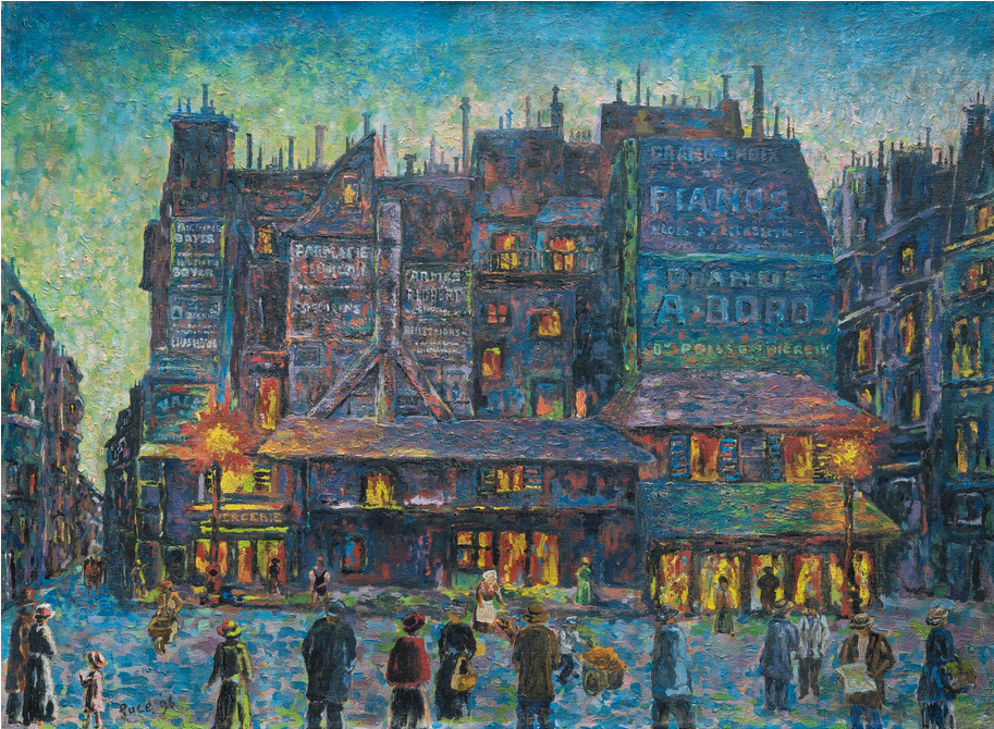 Paris, rue animée le soir - Maximilien Luce
