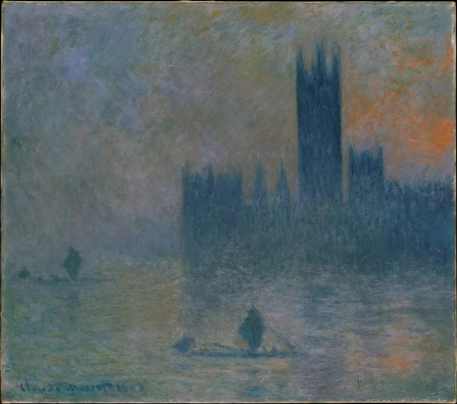 Le Parlement de Londres, effet de brouillard – Claude Monet