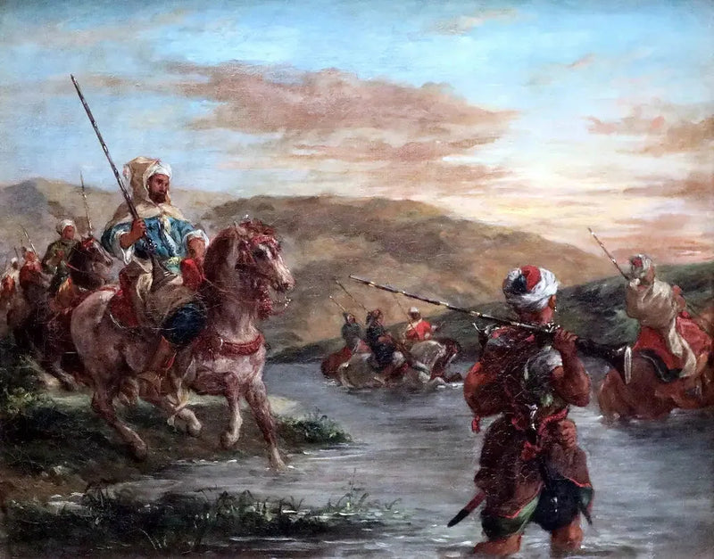 passage d'un gué au Maroc - Eugène Delacroix