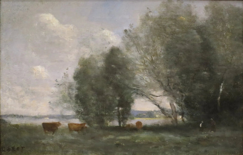 Pâturage au bord de l'eau - Jean-Baptiste Camille Corot