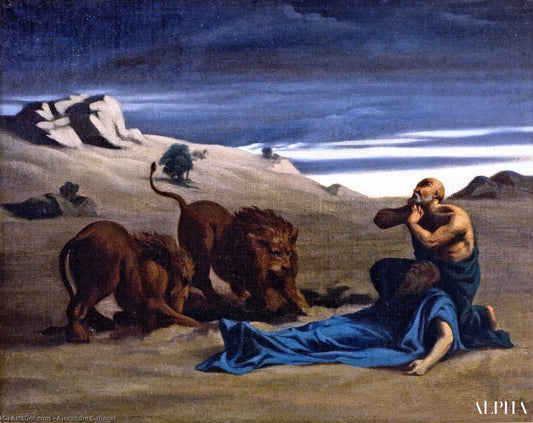 Paul Premier Ermite avec des Lions - Alexandre Cabanel Reproductions de tableaux à la peinture à l’huile