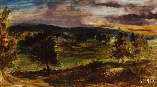 Paysage à Champrosay - Eugène Delacroix - Reproductions de tableaux et peintures haut de gamme