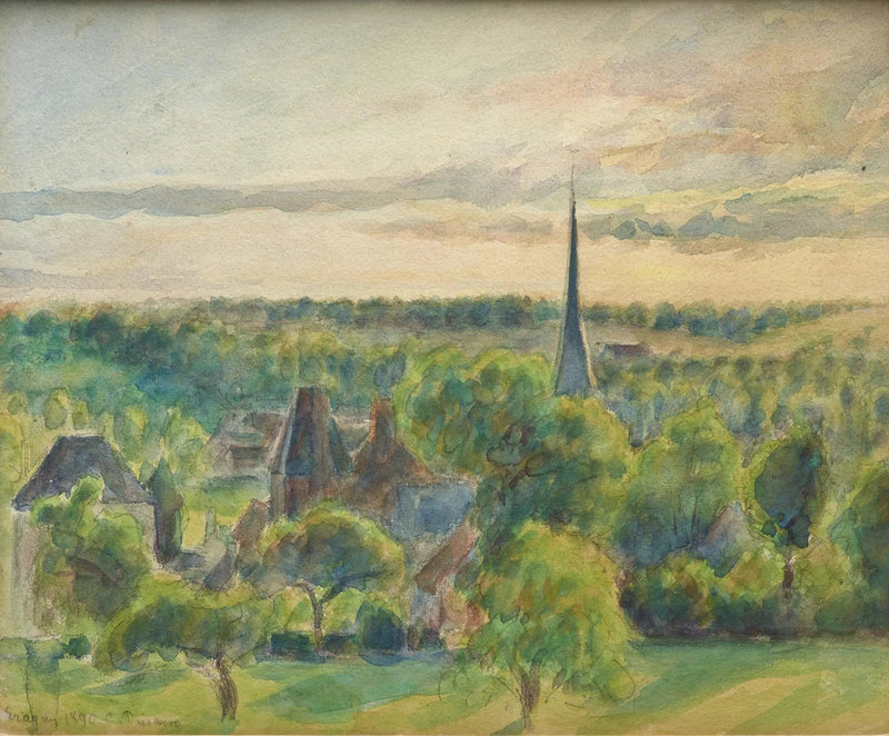 Paysage à Eragny - Camille Pissarro