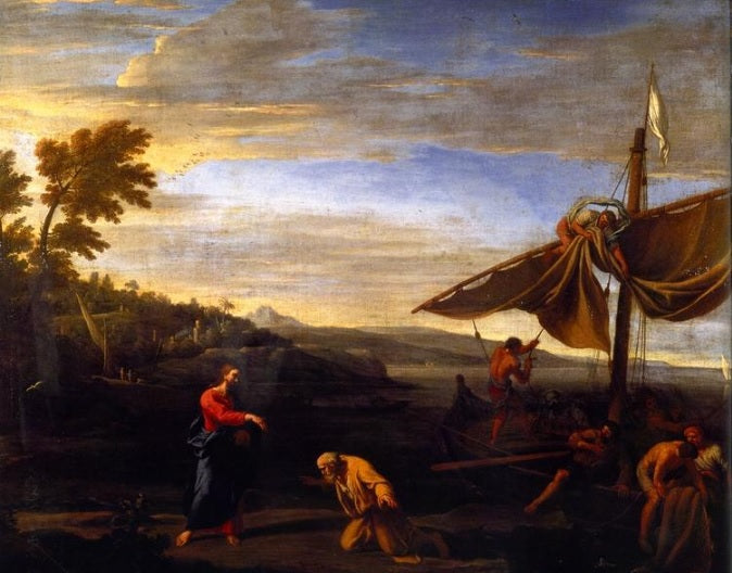 Paysage à la vocation de Saint Pierre - Philippe de Champaigne