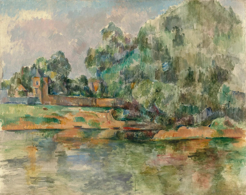 Paysage au bord de l'eau - Paul Cézanne