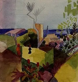 Paysage au bord de la mer - August Macke