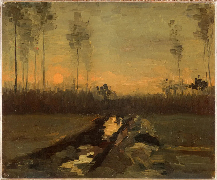Paysage au coucher du soleil - Vincent van Gogh