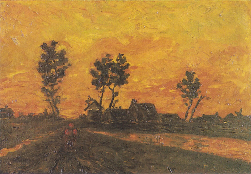 Paysage au coucher du soleil - Vincent van Gogh