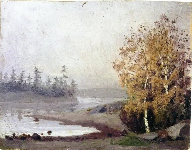 Paysage aux arbres et à l'eau - Edvard Munch