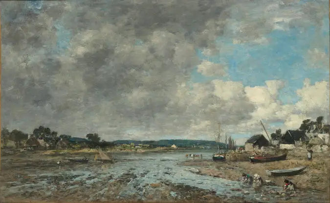 Paysage aux lavandières - Eugène Boudin