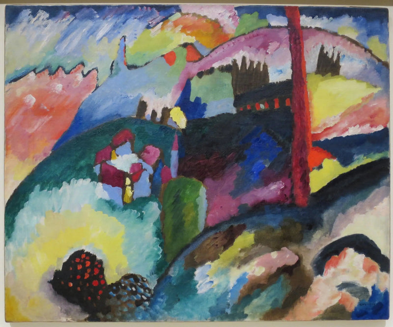 Paysage avec cheminée d'usine - Vassily Kandinsky