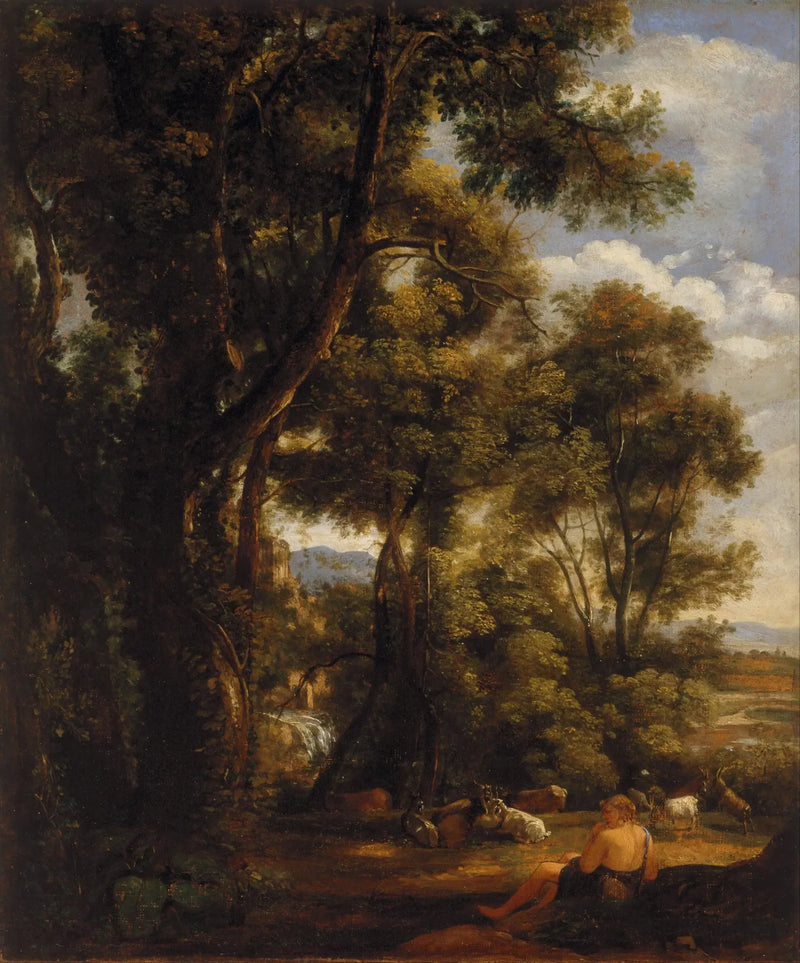 Paysage avec chevrier et chèvres (d'après Claude) - John Constable