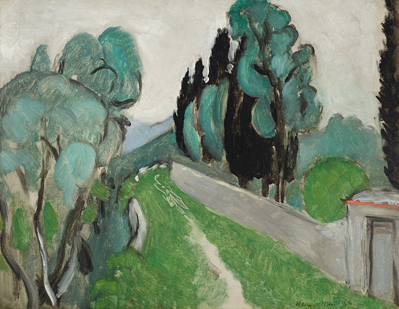 Paysage avec cyprès et oliviers aux environs de Nice - Henri Matisse