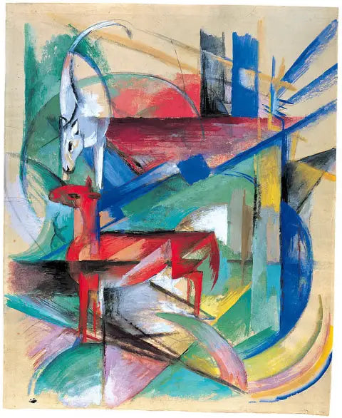 Paysage avec des animaux - Franz Marc