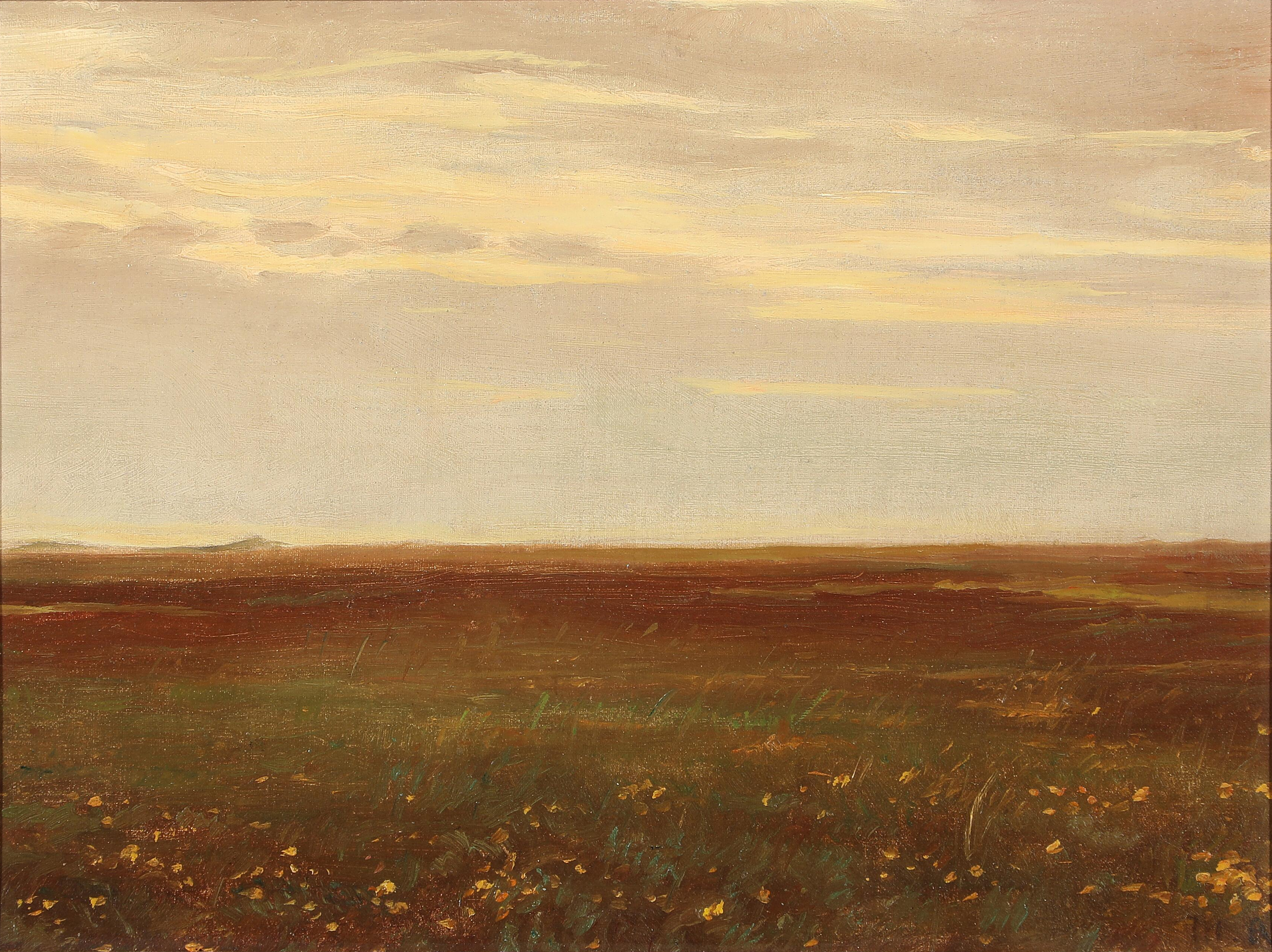 Paysage avec des fleurs sauvages. - Michael Peter Ancher image 1 copie peinte à la main à l’huile