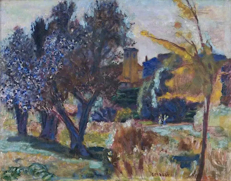Paysage avec des oliviers et une chapelle - Pierre Bonnard