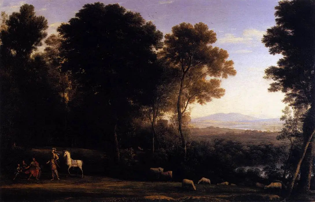 Paysage avec Erminia en conversation avec le vieil homme et ses fils - Claude Lorrain - Alpha Reproduction