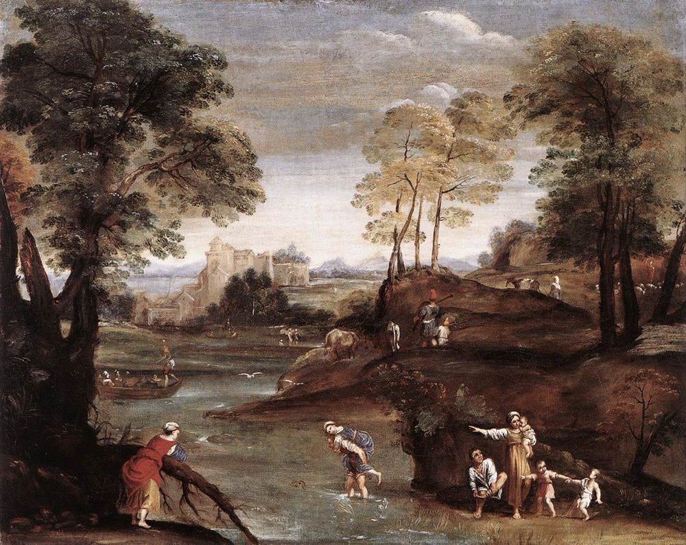 Paysage avec Ford - Domenichino - Alpha Reproduction