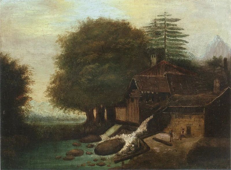 Paysage avec moulin - Paul Cézanne
