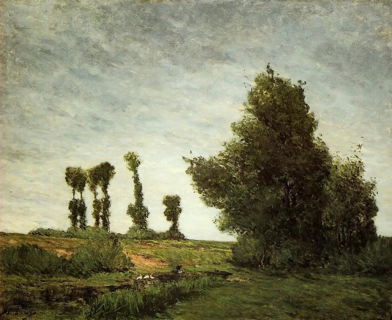 Paysage avec peupliers - Paul Gauguin