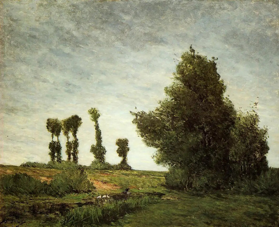 Paysage avec peupliers - Paul Gauguin