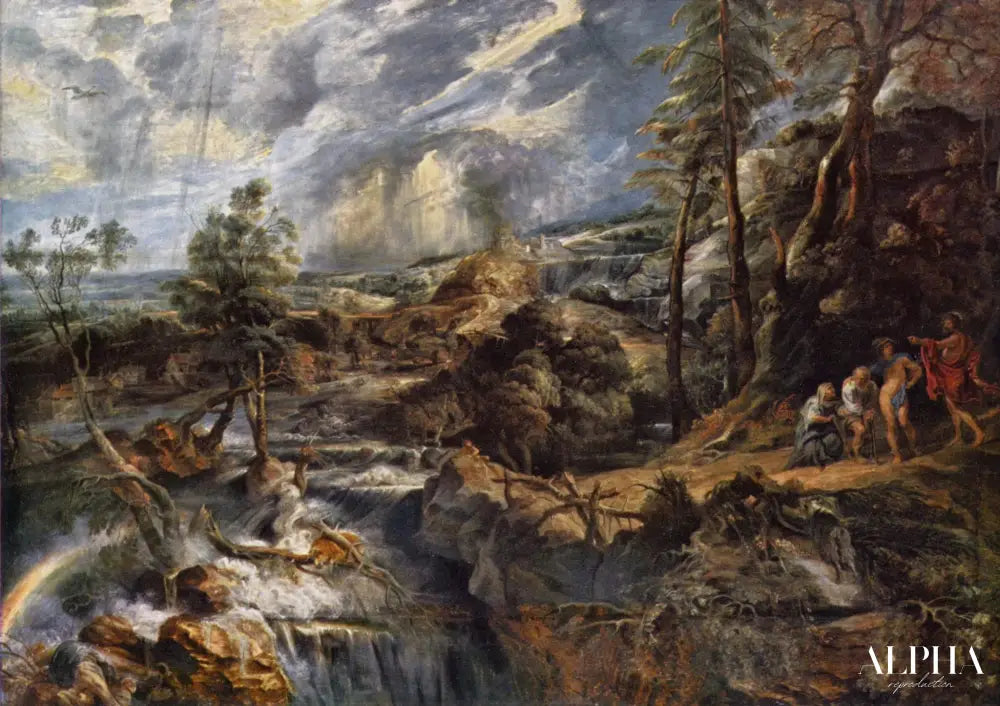 Paysage avec Philemon et Baucis - Peter Paul Rubens - Reproductions de tableaux et peintures haut de gamme