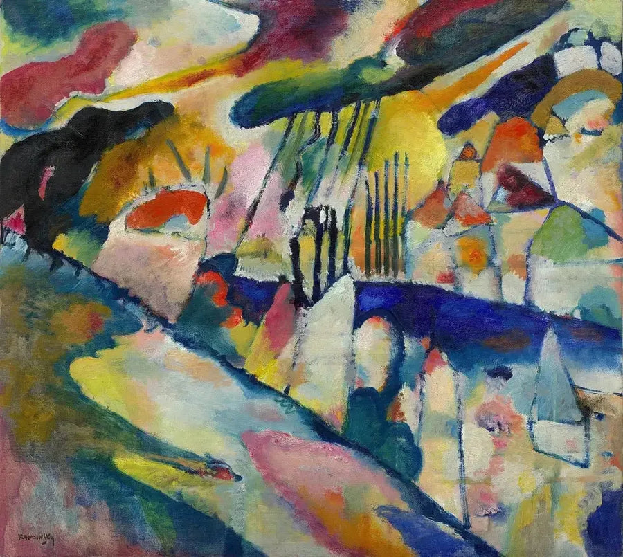 Paysage avec pluie - Vassily Kandinsky