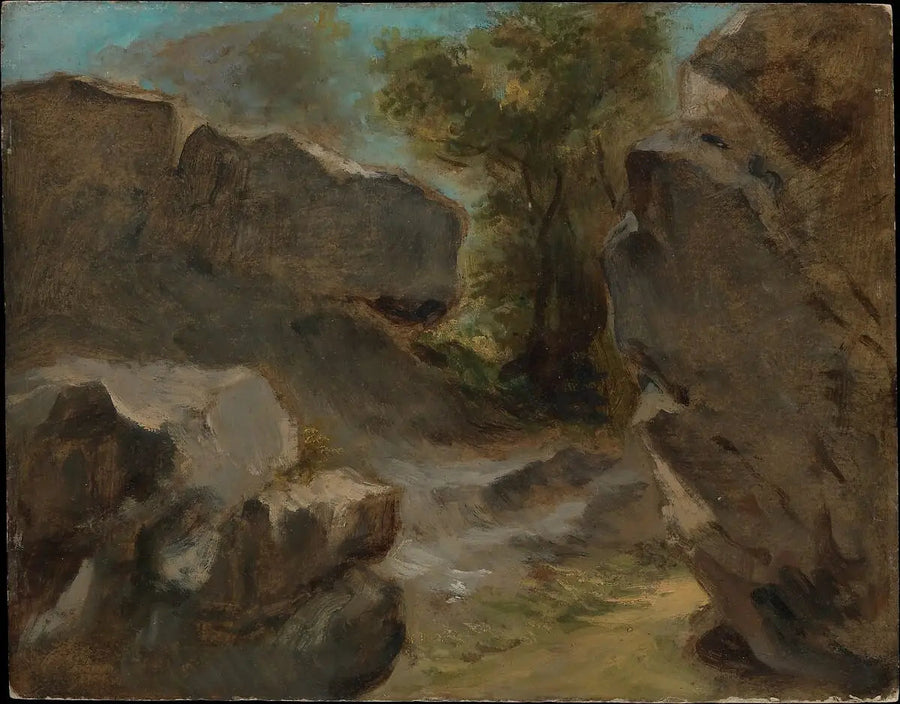 Paysage avec rochers, Augerville - Eugène Delacroix