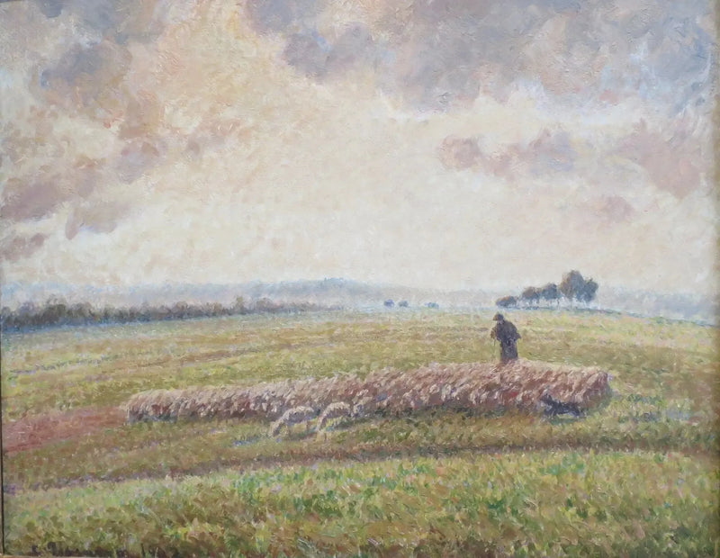 Paysage avec troupeau de moutons - Camille Pissarro