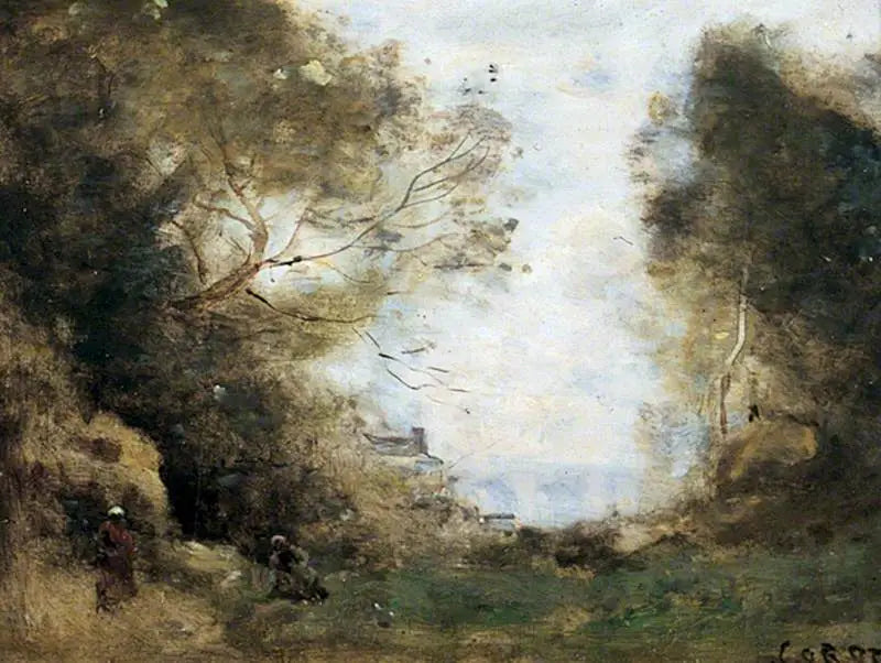 Paysage avec un bois - Jean-Baptiste Camille Corot