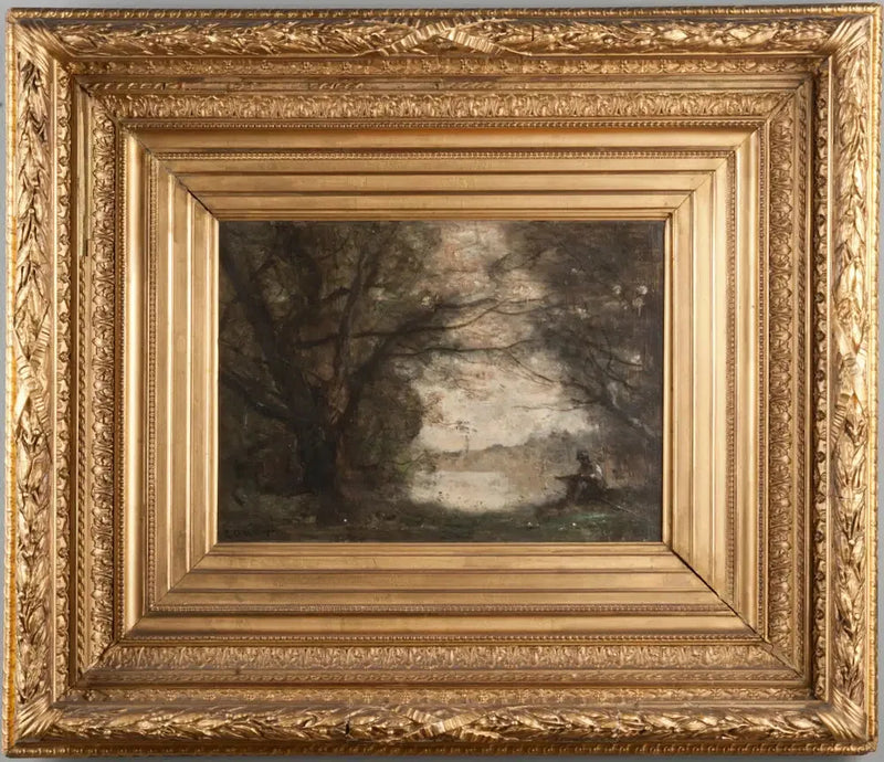 Paysage avec un garçon en train de dessiner - Jean-Baptiste Camille Corot