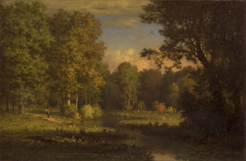 Paysage avec un ruisseau - George Inness