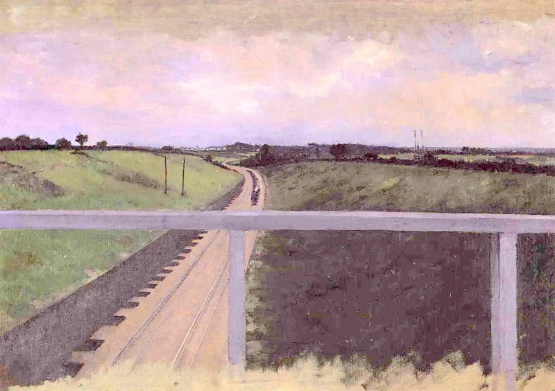 Paysage avec voies ferrées - Gustave Caillebotte