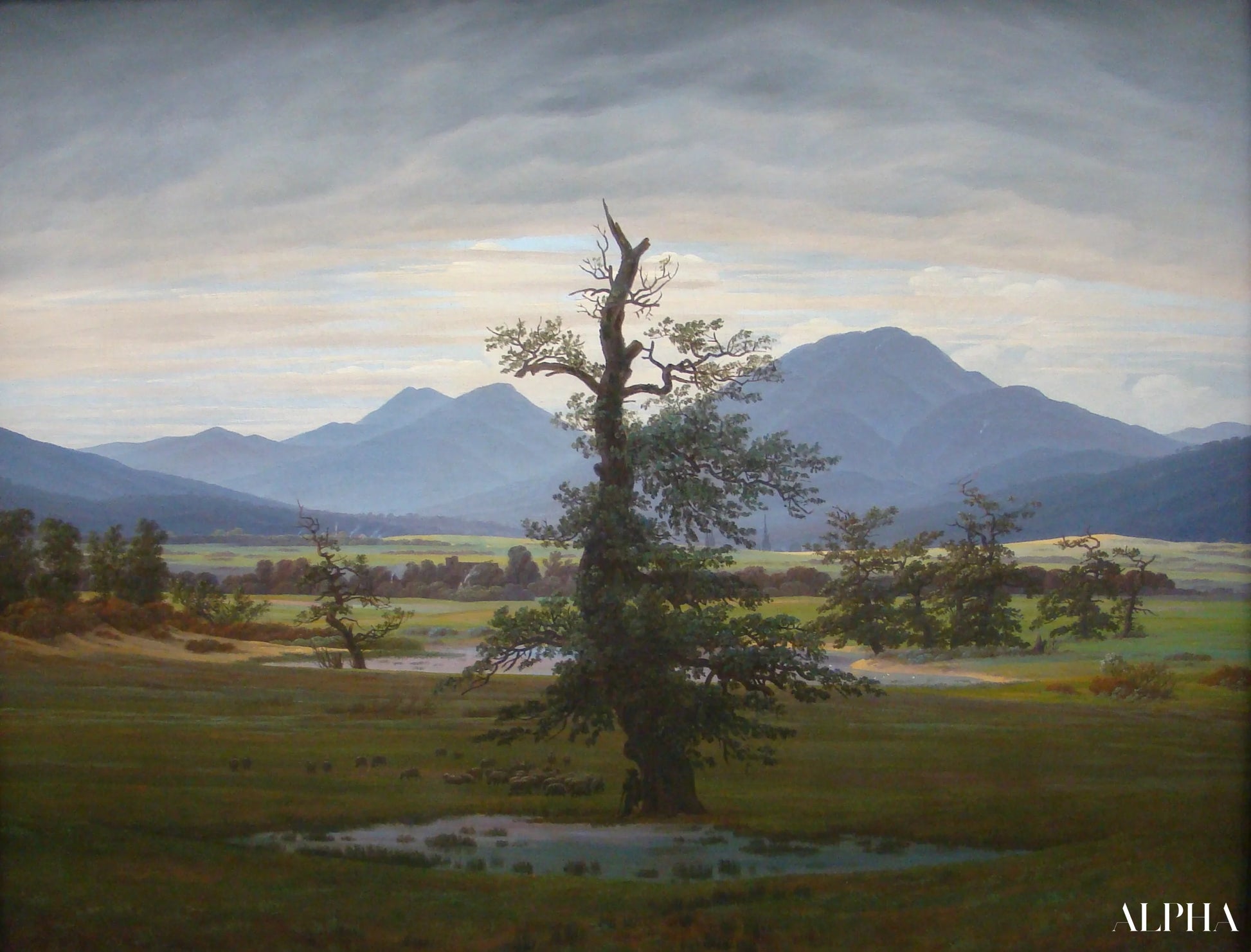 Reproduction du tableau « Paysage champêtre, le matin - Caspar David Friedrich » par Alpha Reproduction en peinture à l’huile