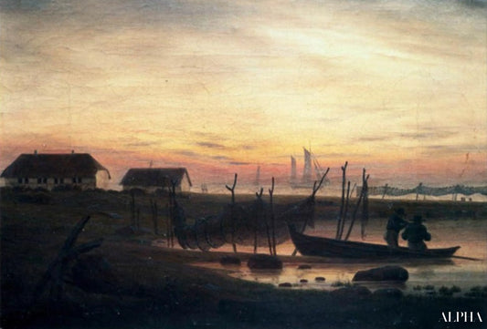 Paysage côtier dans la lumière de soir - Caspar David Friedrich - Reproductions de tableaux et peintures haut de gamme