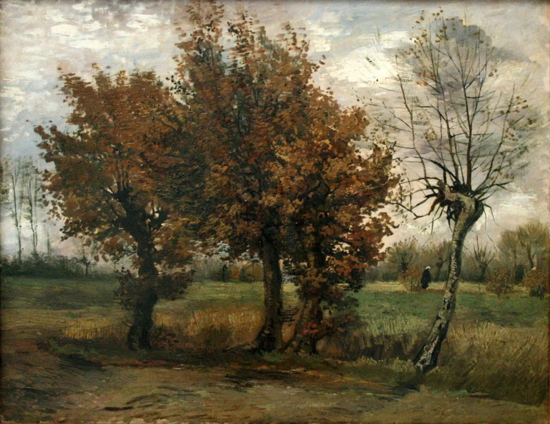 Paysage d'automne avec quatre arbres - Vincent van Gogh