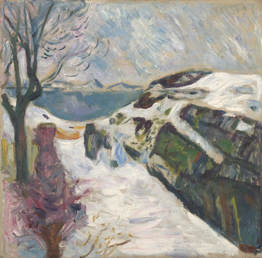 Paysage d'hiver depuis Kragerø - Edvard Munch